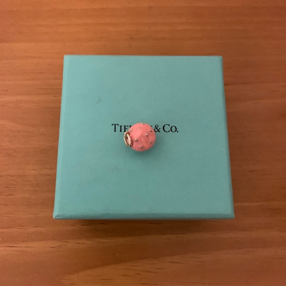 Authentic Tiffany & Co Pink Enamel Cupcake Charm
